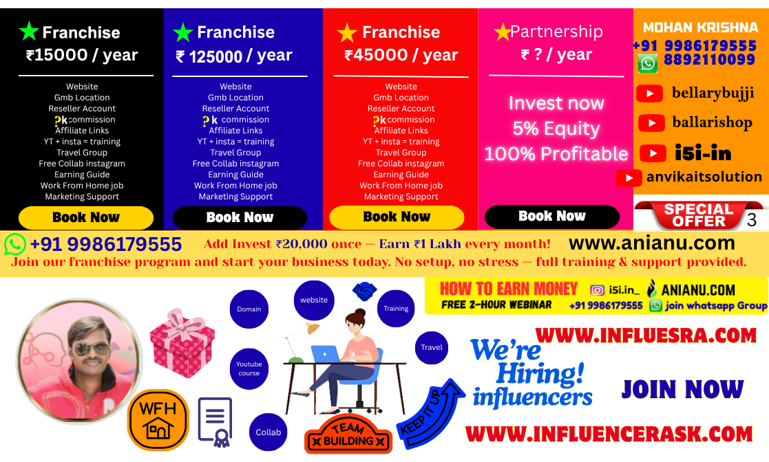 Franchise Opportunity – Earn ₹50,000+ Monthly